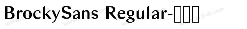 BrockySans Regular字体转换